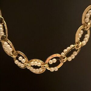 Pearl Necklace plated gold